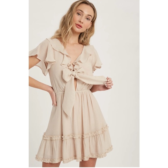 🆕 Ivory Mini Dress NWT | S-L - Picture 2 of 5